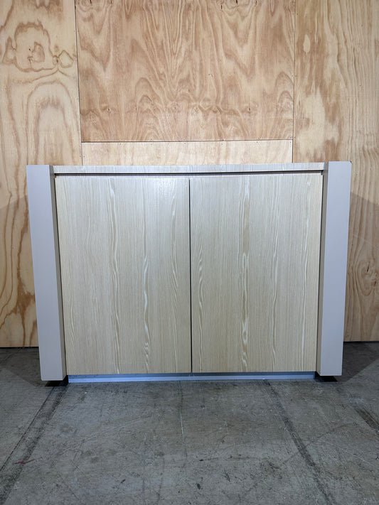 Timber veneer sideboard with cable management