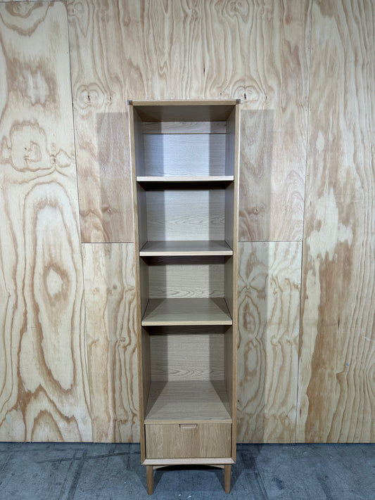 Wooden bookshelf with drawer