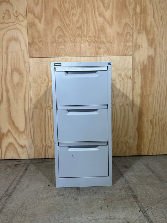 Elitebuilt 3 Drawer filing cabinet light grey