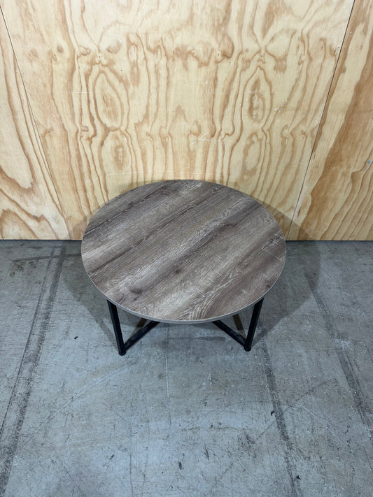 Wood Veneer coffee table black legs