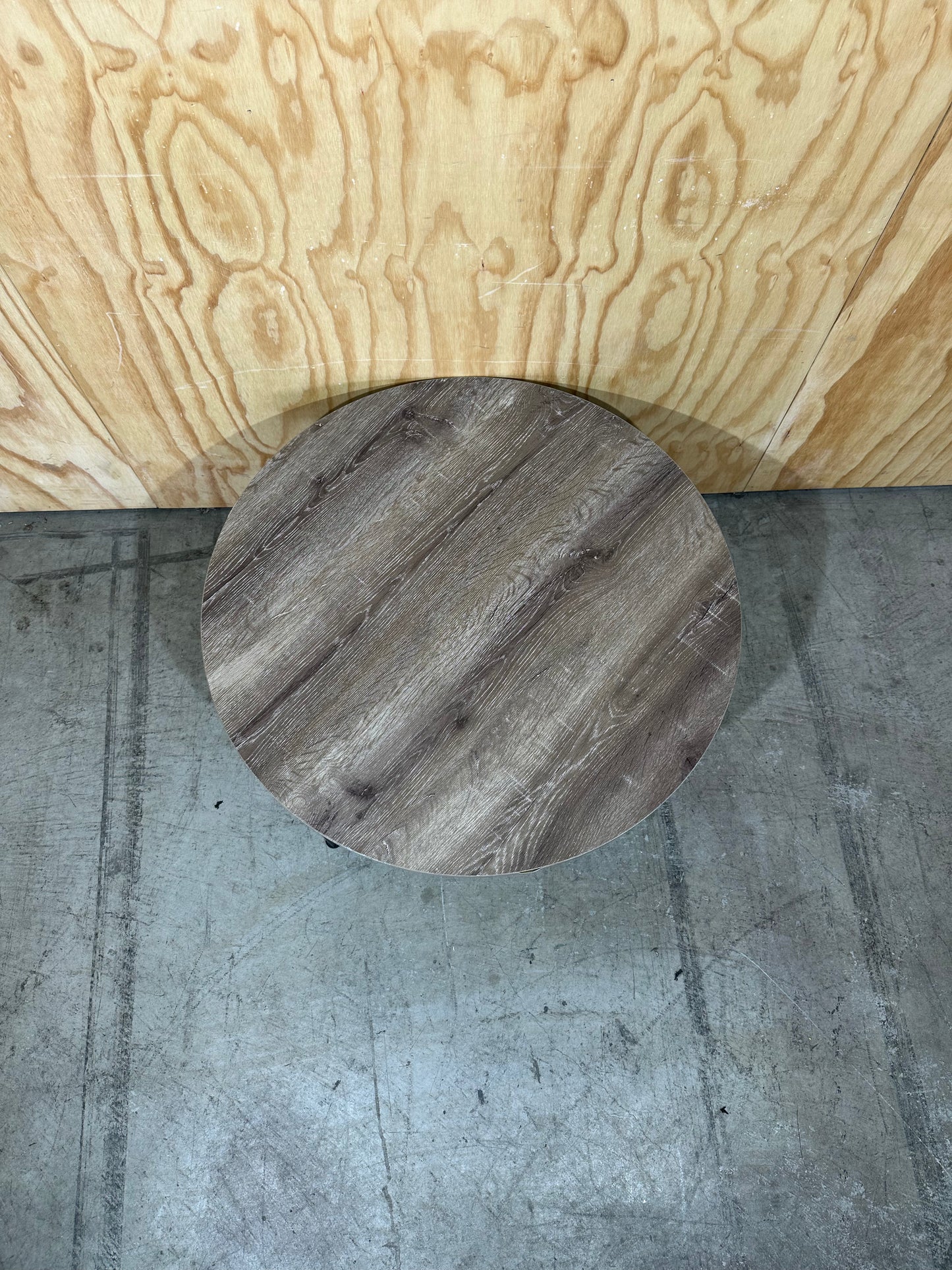 Wood Veneer coffee table black legs