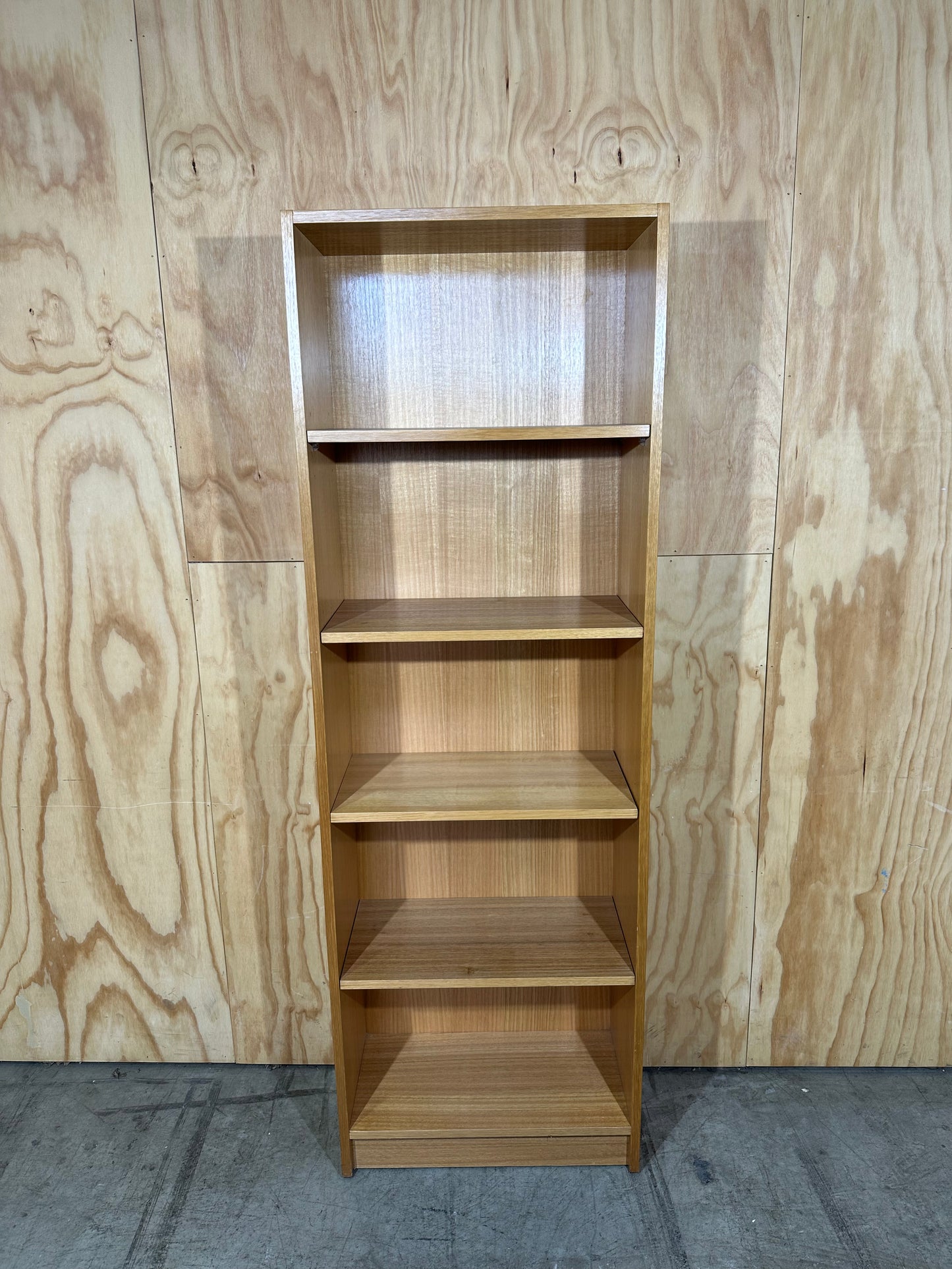 Wood finish bookshelf