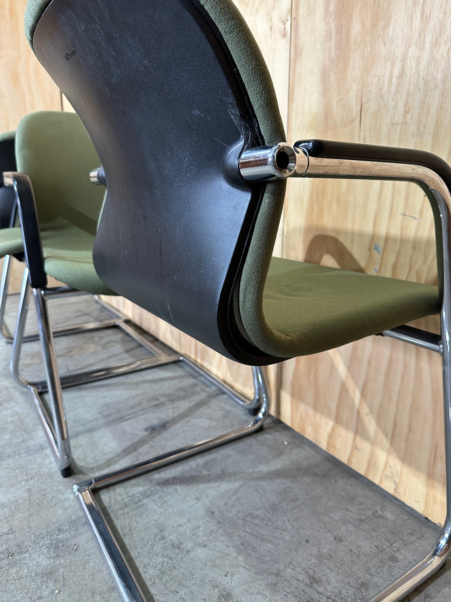 Vintage Wilkhahn FS Line Cantilever Chair in Olive Green (B Grade)