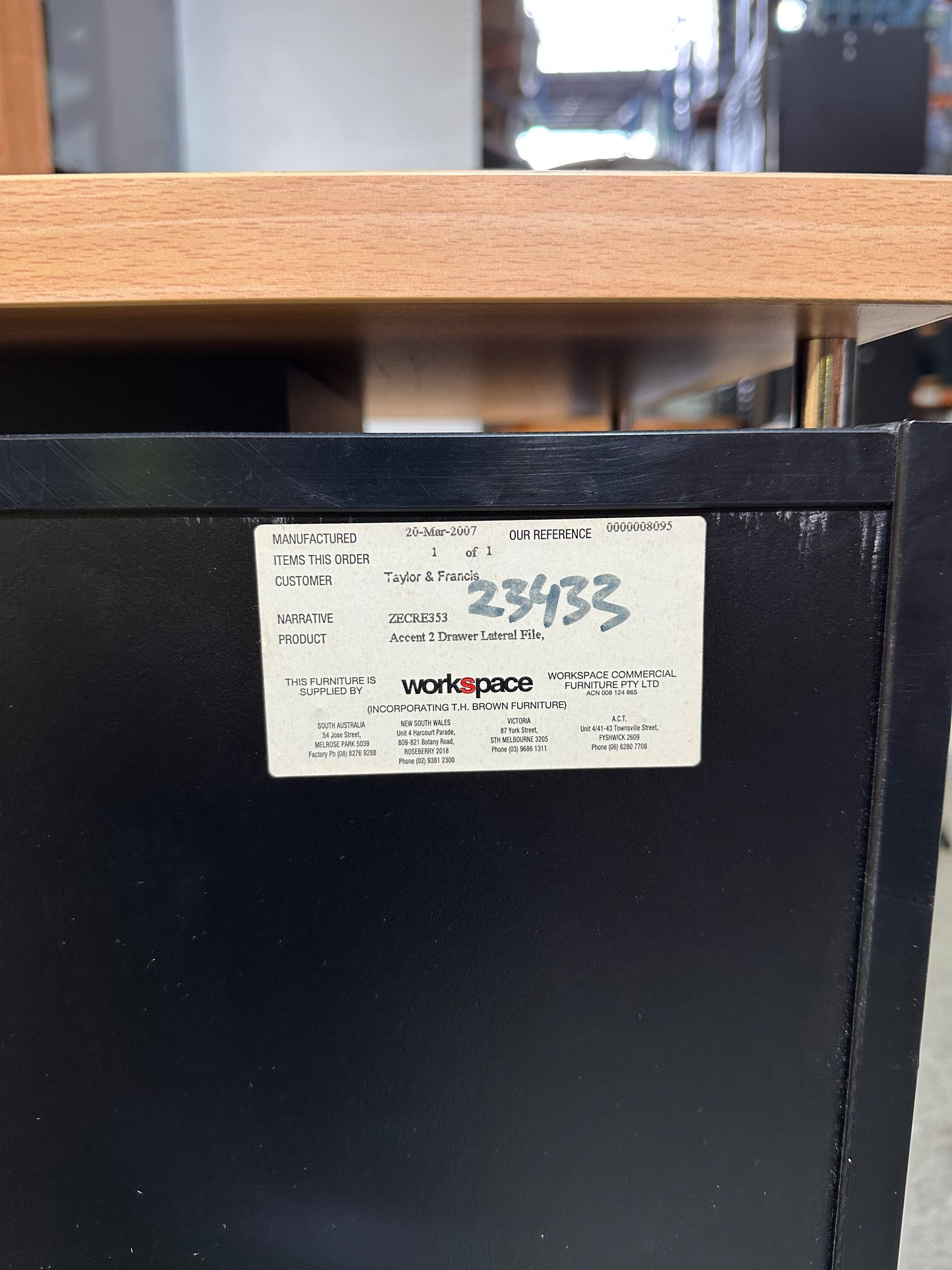 Timber veneer drawer unit by Workspace