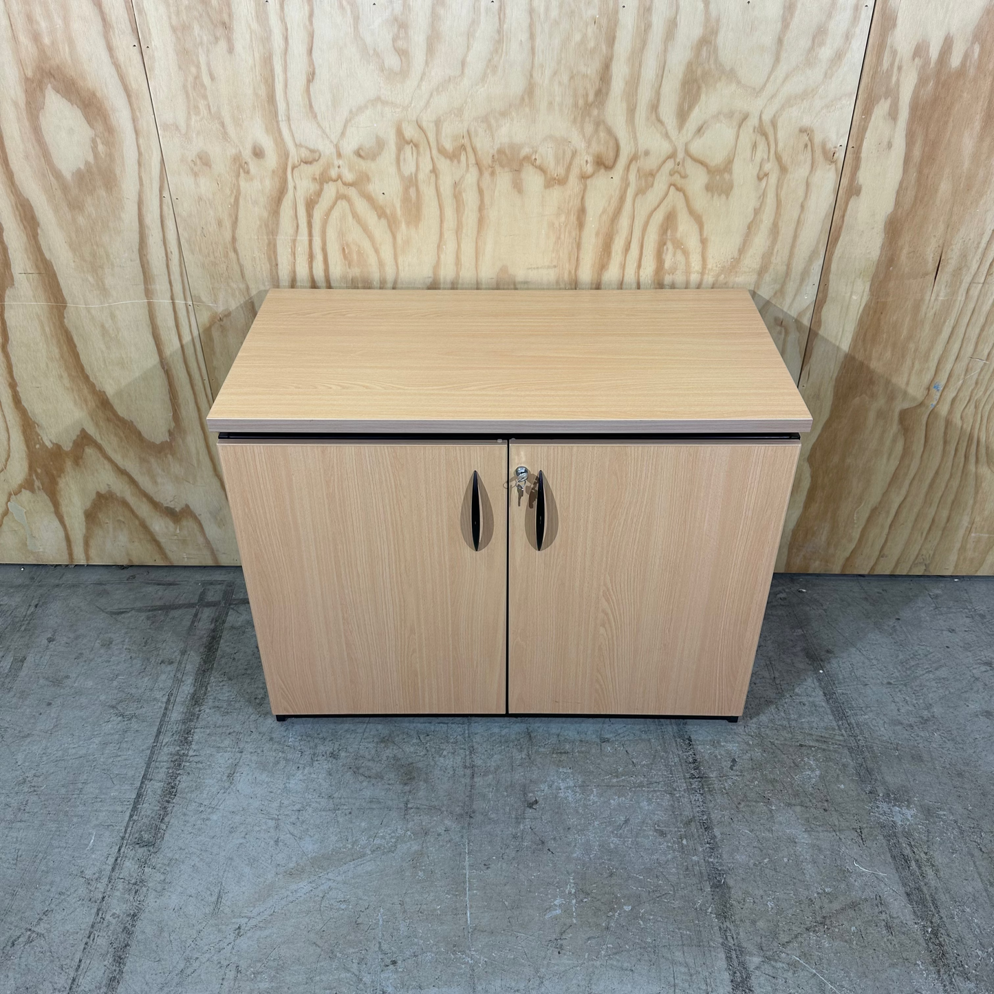 Timber veneer two door sideboard by Workspace