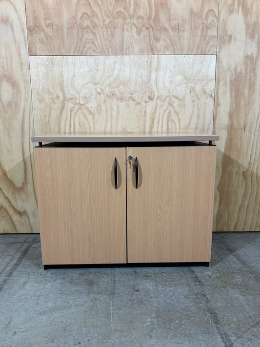 Timber veneer two door sideboard by Workspace