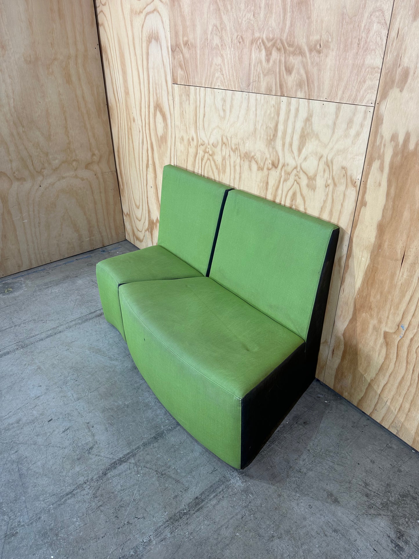 Green modular highback couch