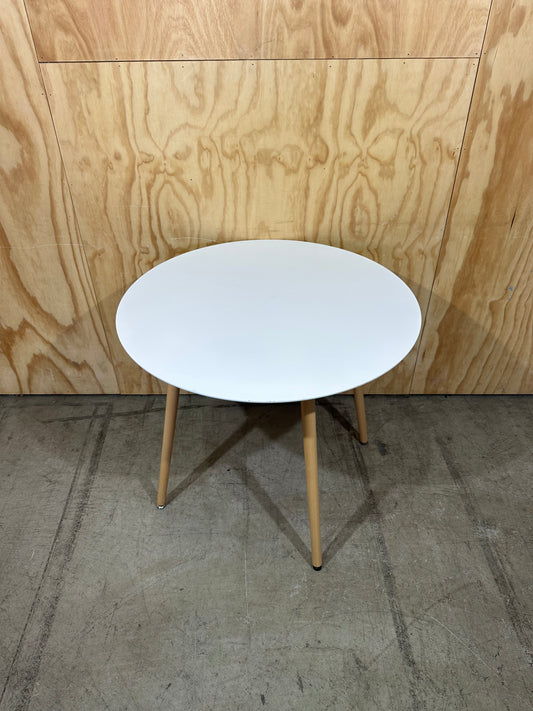 White Coffee Table with Wooden Legs