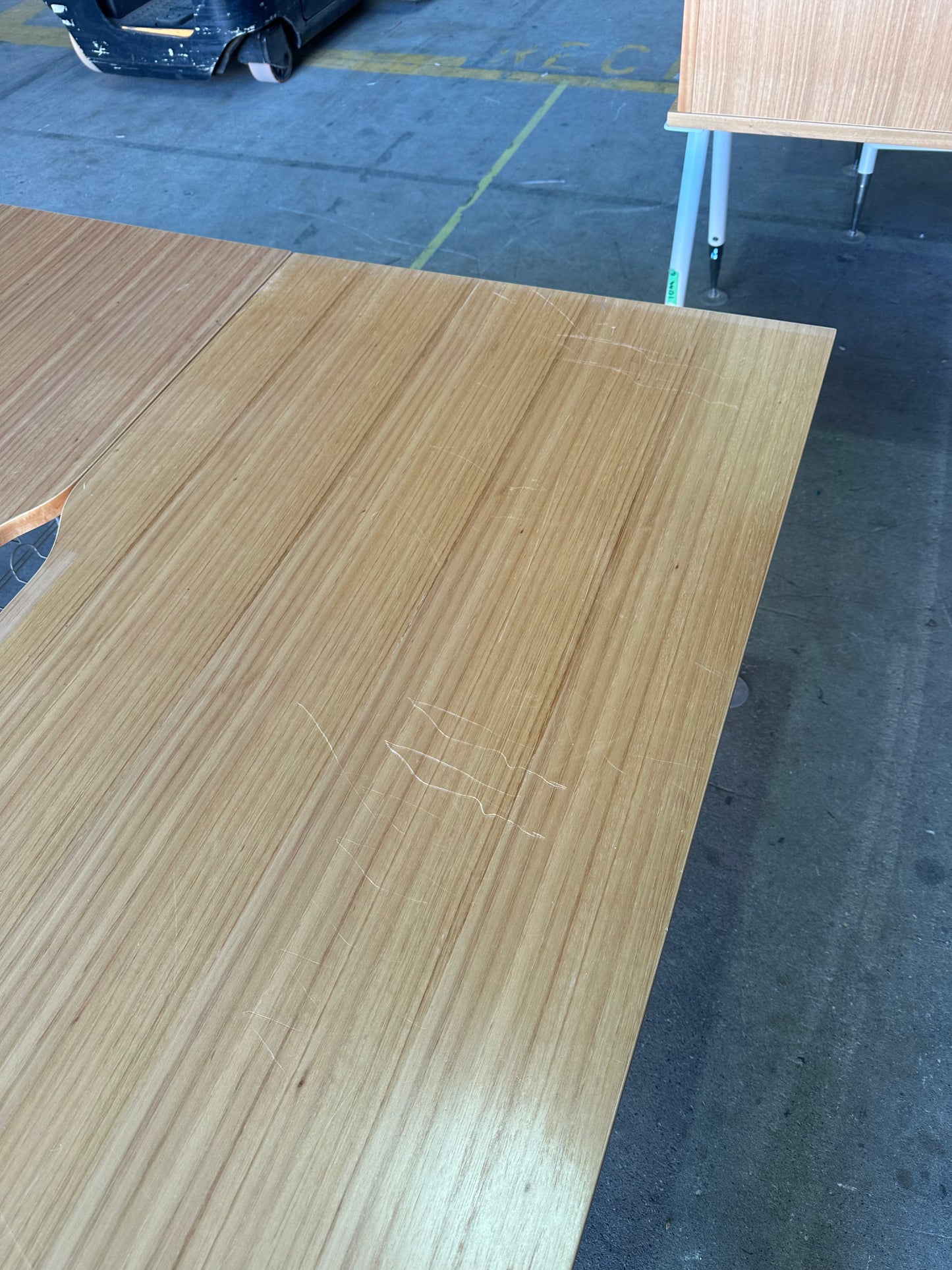 Fusion Workstation by Workspace double bay with wood veneer