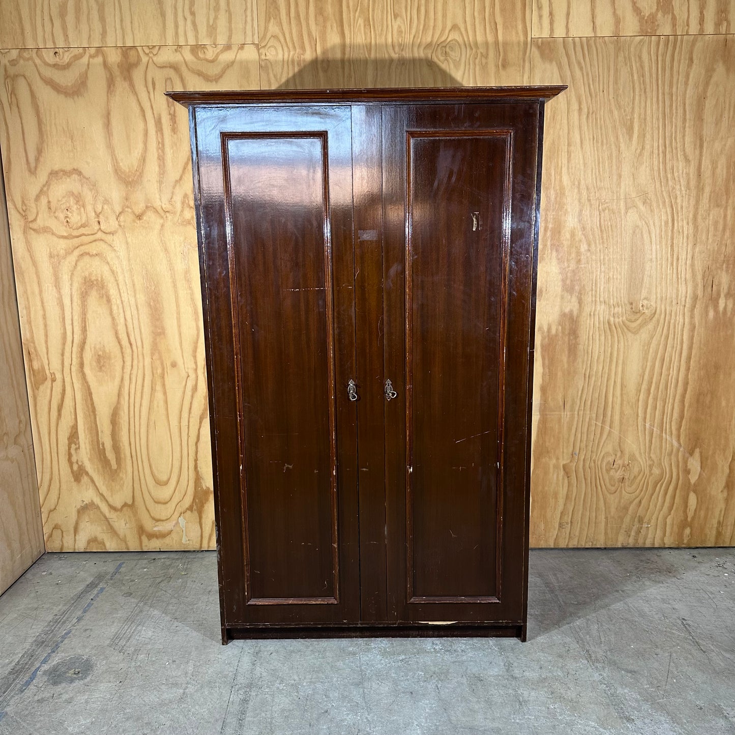 Vintage Cedar Two-Door Wardrobe