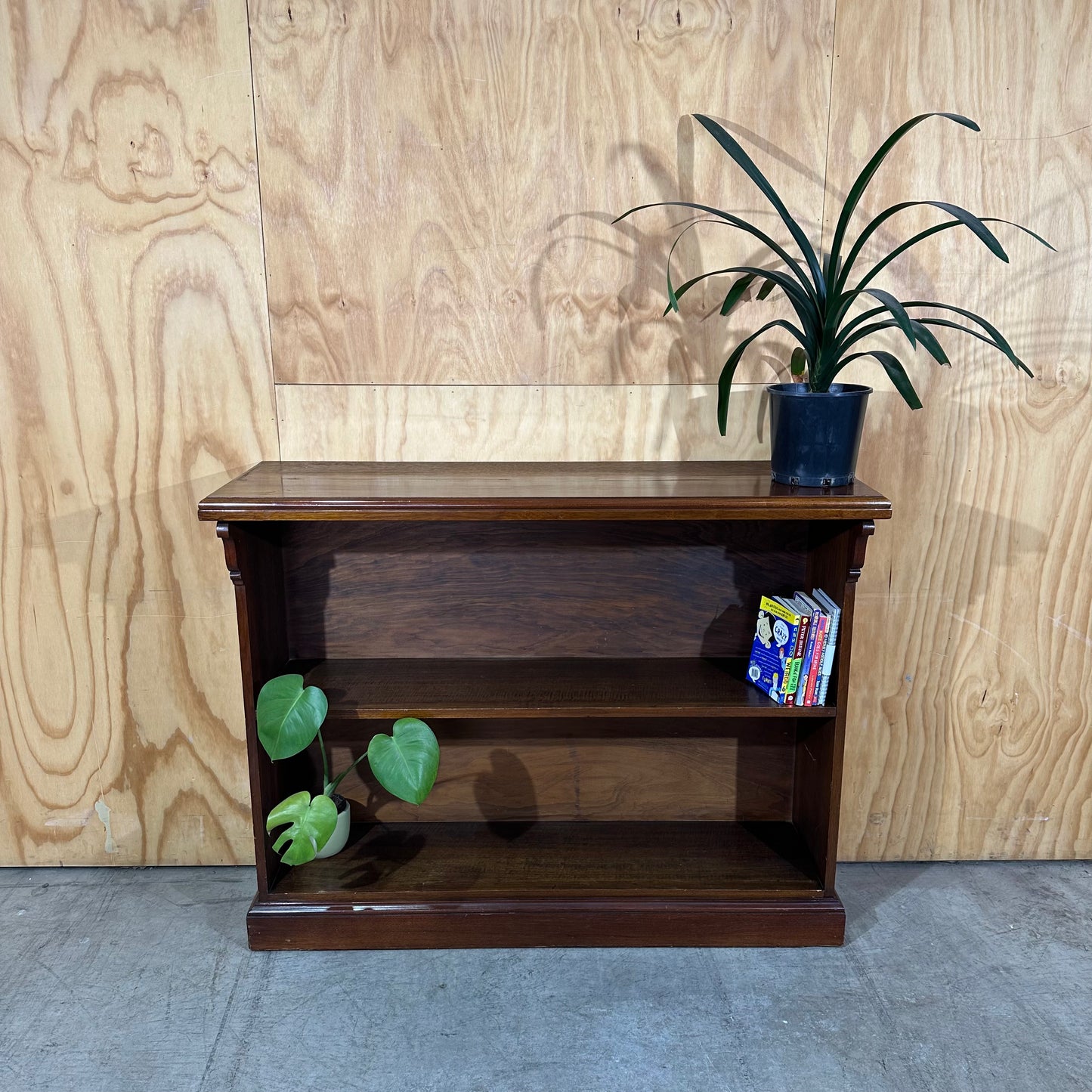 Victorian Style Mahogany Open Bookcase