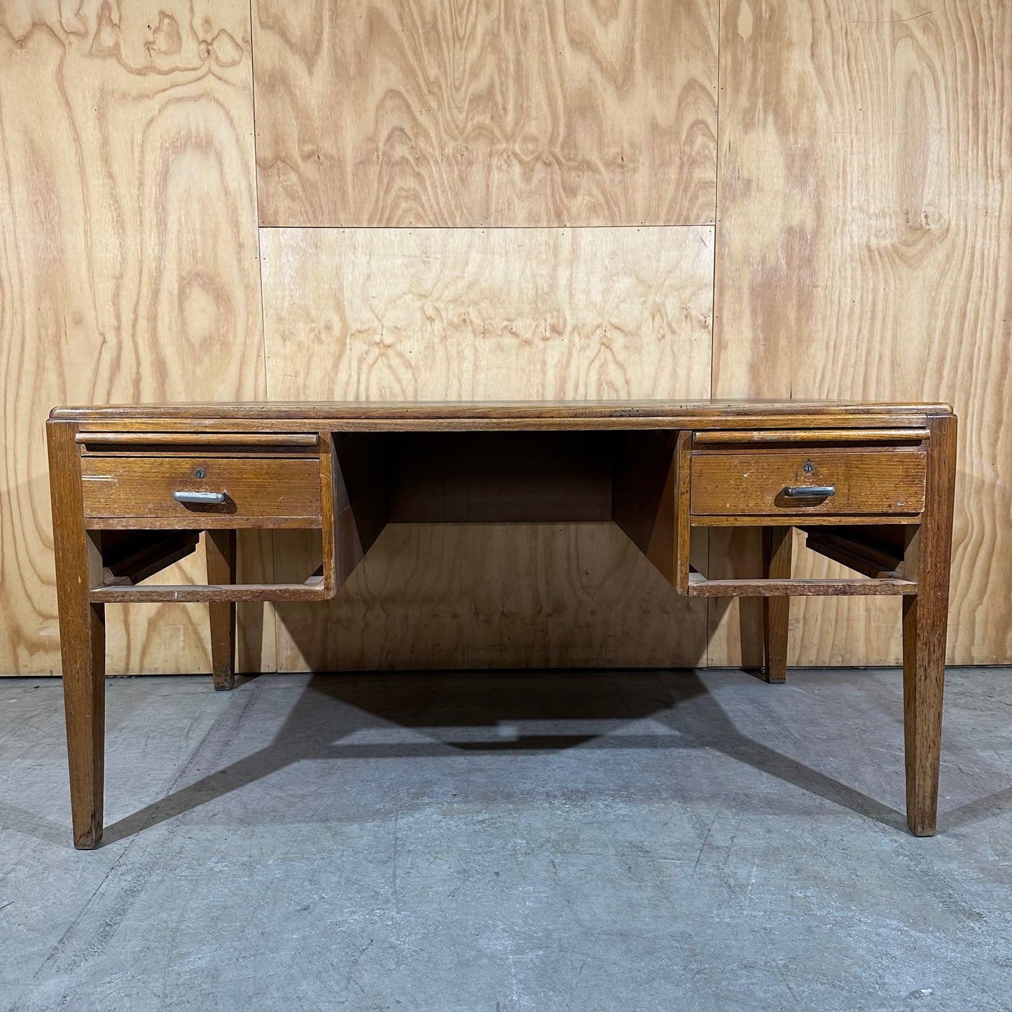 Vintage Executive Timber Writing Desk
