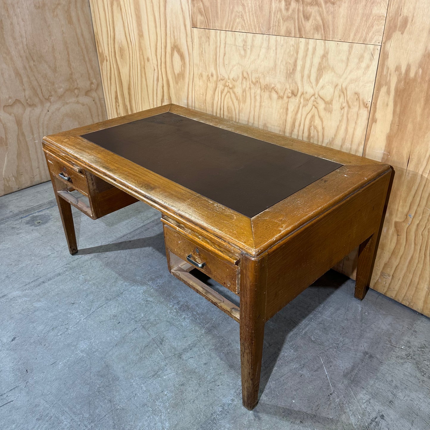 Vintage Executive Timber Writing Desk