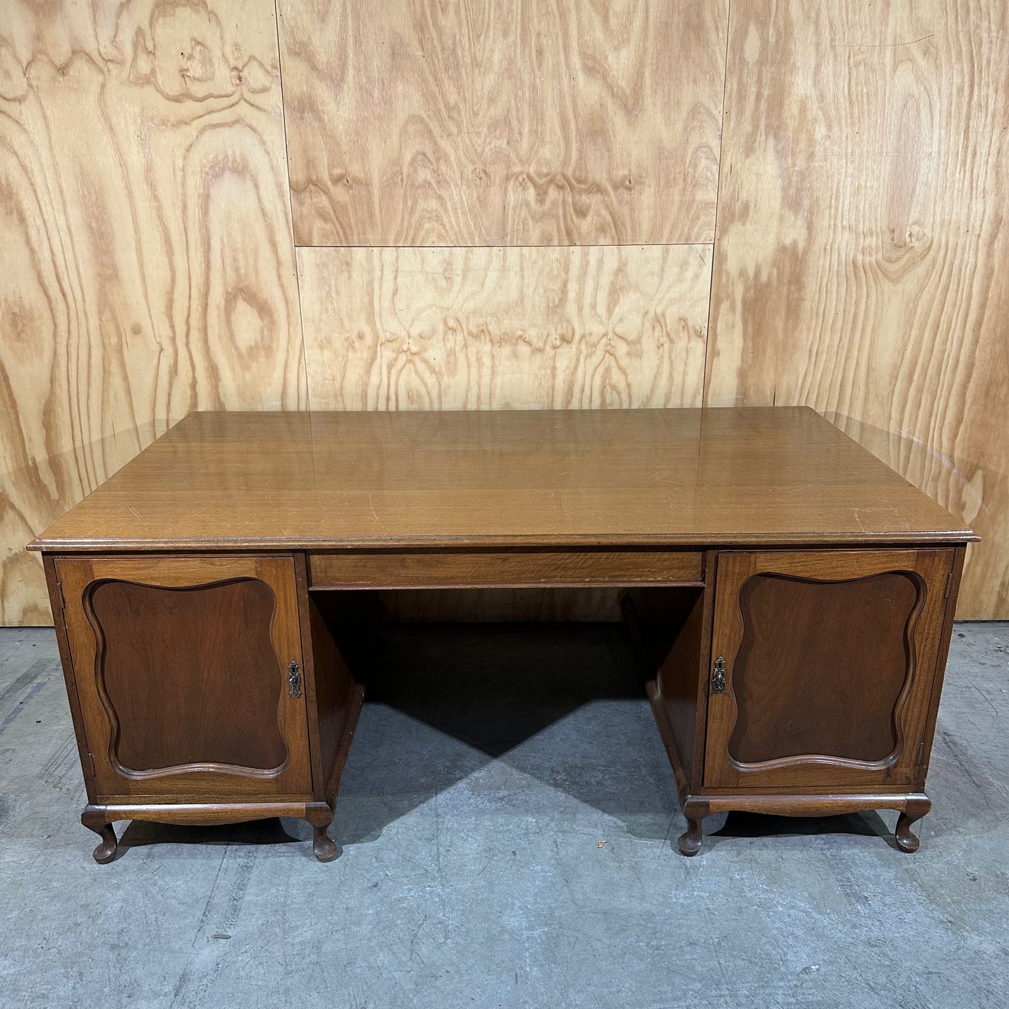 Vintage Twin Pedestal Executive Desk