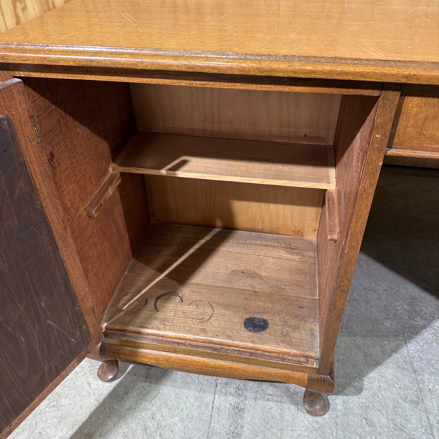 Vintage Twin Pedestal Executive Desk