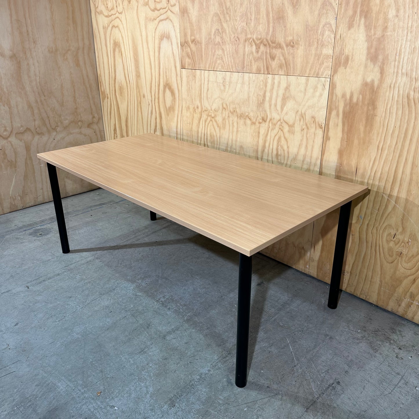 Rapidline Wood Veneer Table with Steel Frame