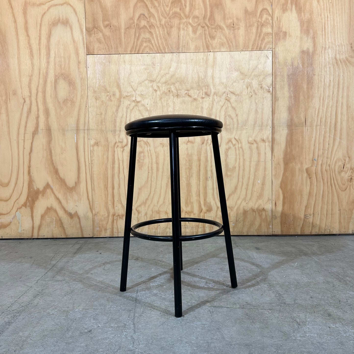 Black Vinyl Padded Barstool by The Chair Man