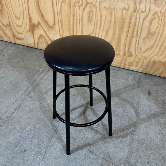 Black Vinyl Padded Barstool by The Chair Man