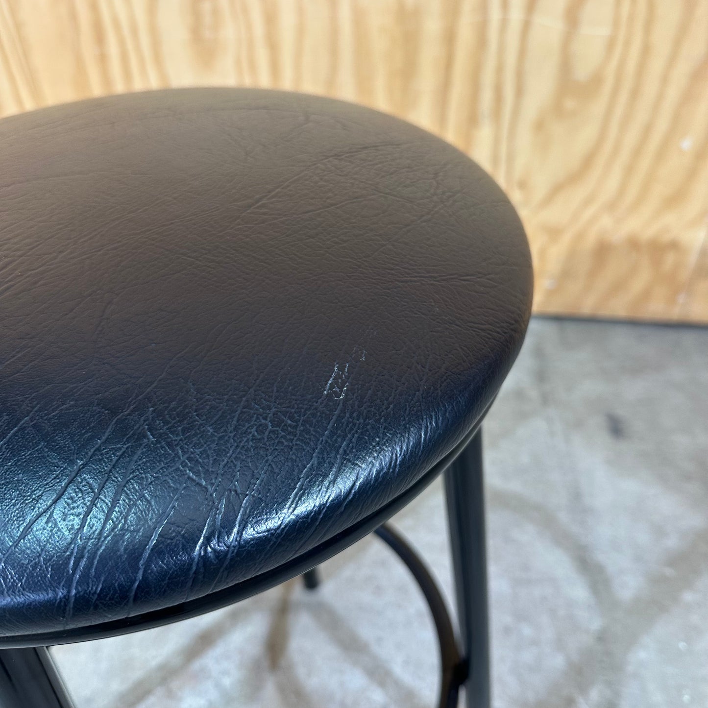 Black Vinyl Padded Barstool by The Chair Man