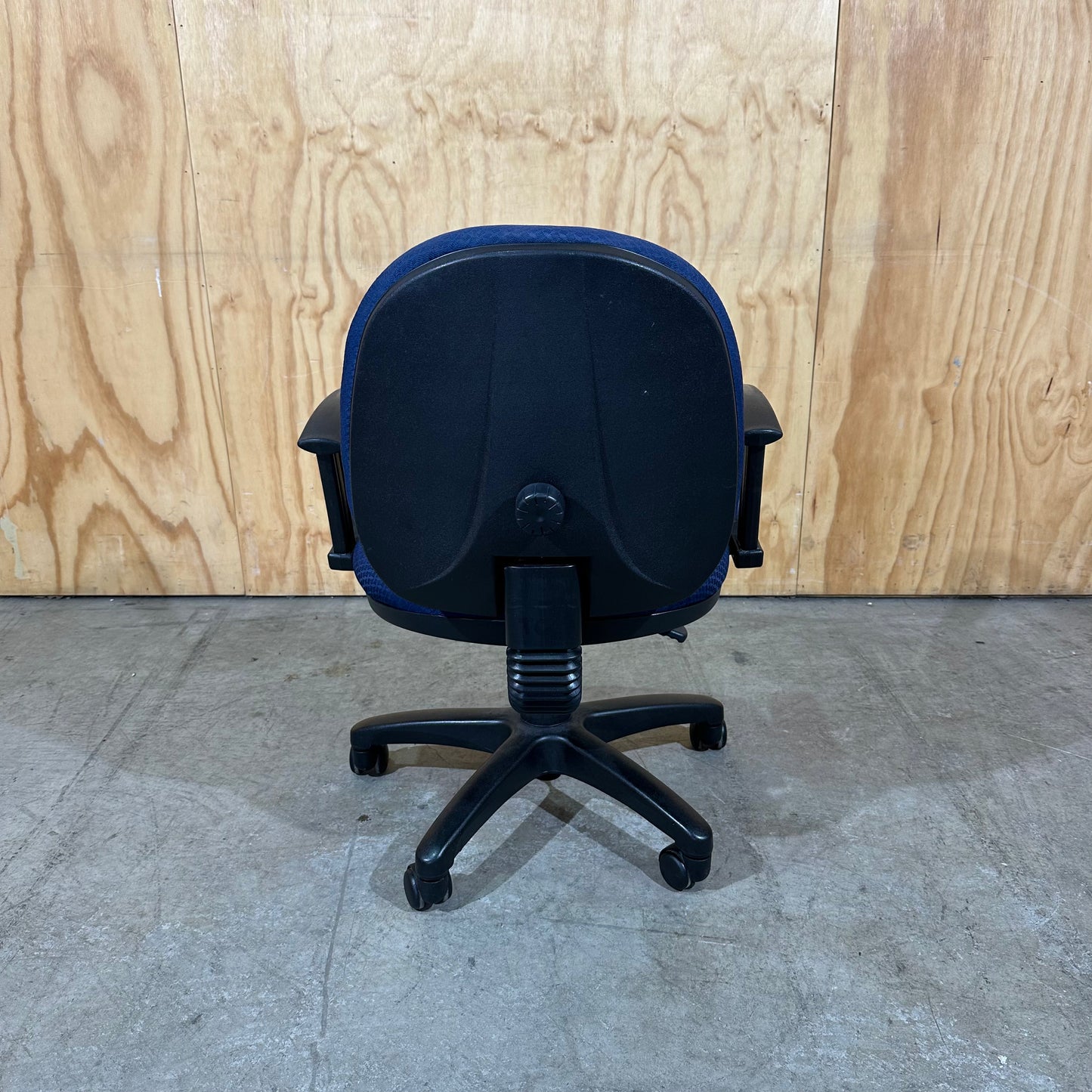 Blue Patterned Task Chair with Arms