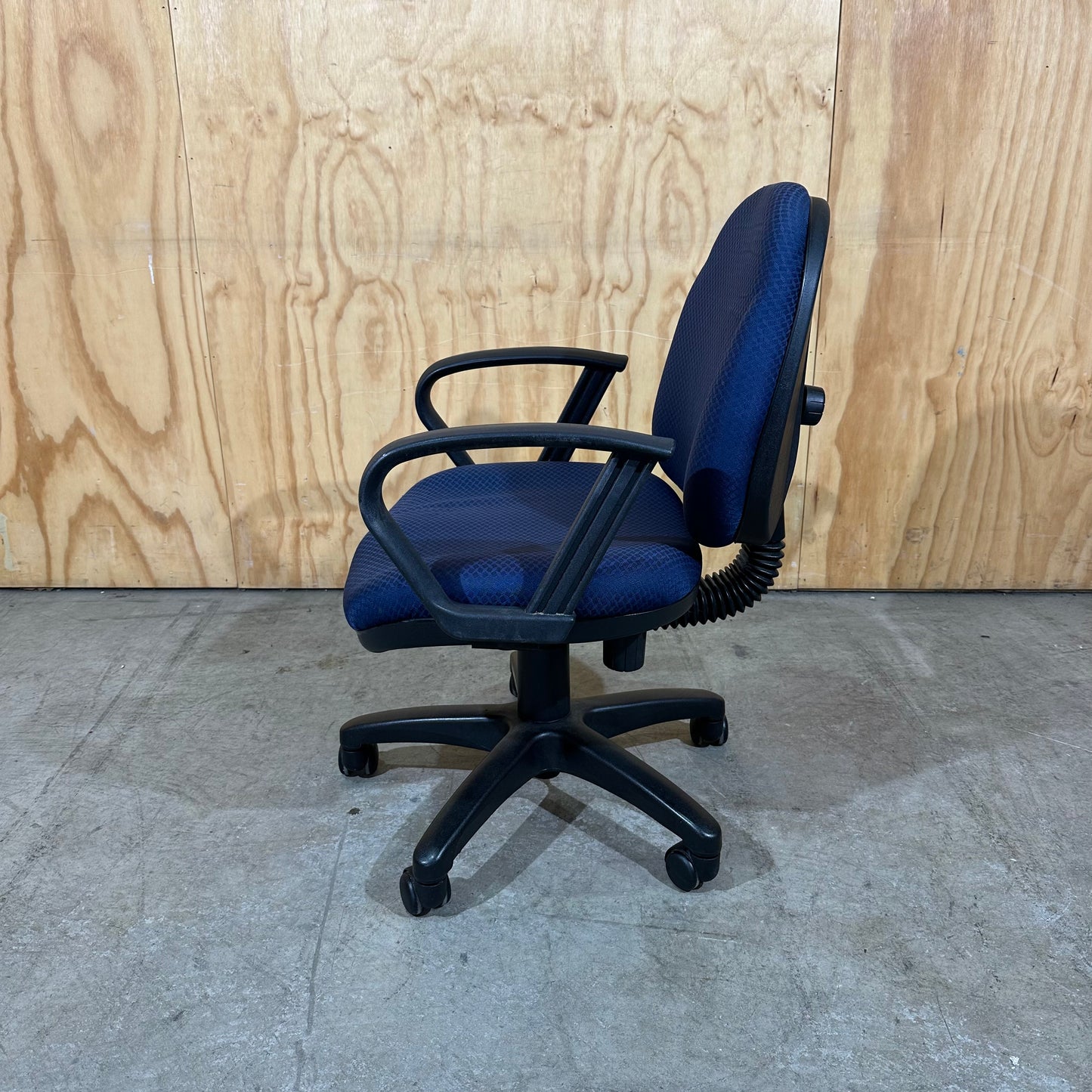 Blue Patterned Task Chair with Arms