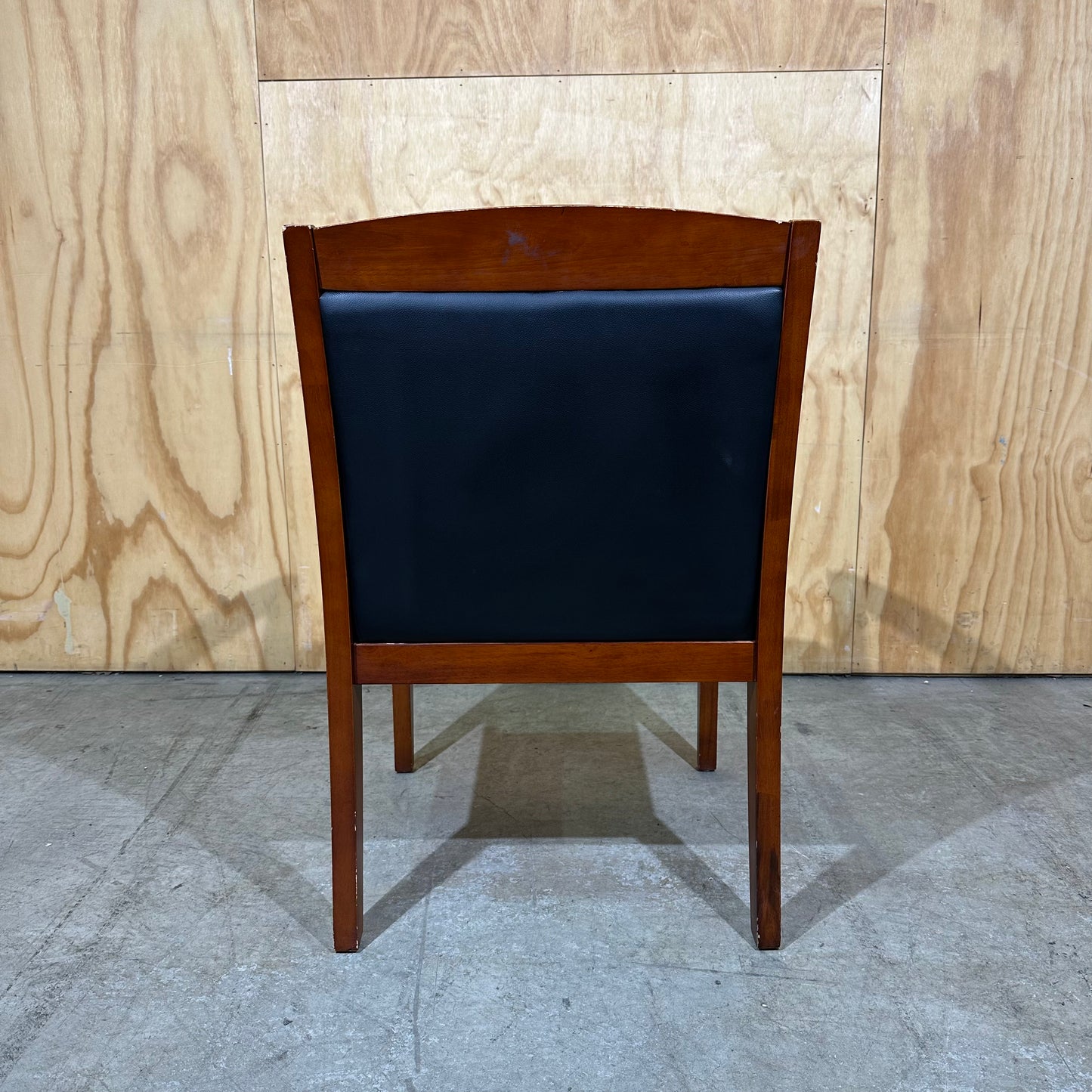 Replica Lorell Wood/Leather Sloped Guest Chair
