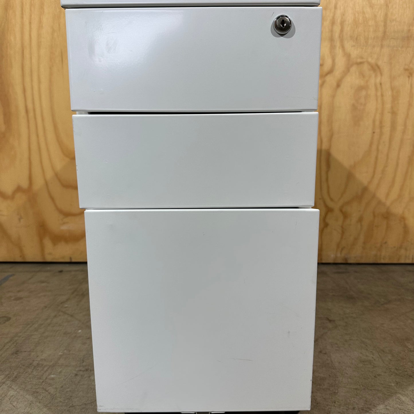 Slimline White 3-Drawer Pedestal