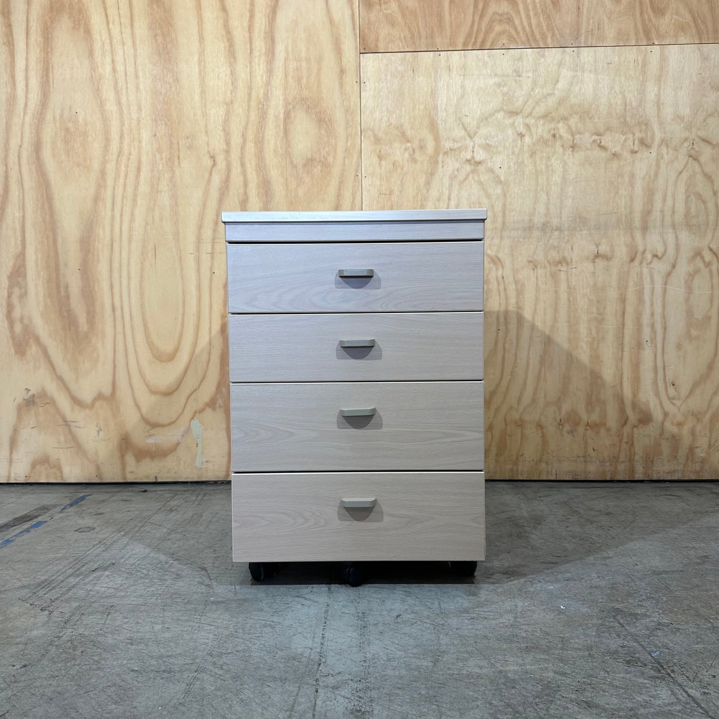Wooden Veneer 4-Drawer Pedestal