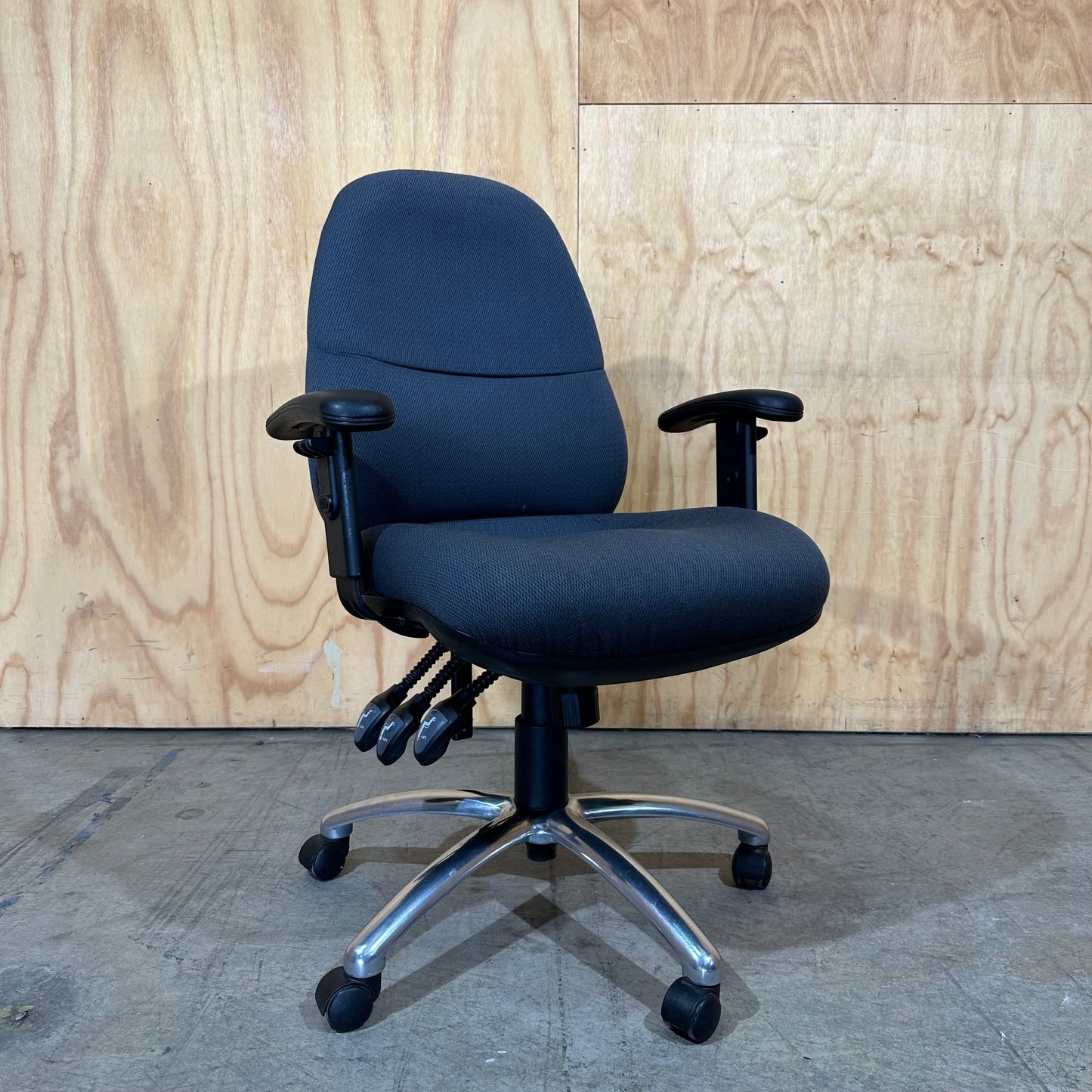 Blue Upholstered Task Chair (With and Without Arms)
