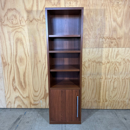 Dark Wood Veneer Shelving/Storage Unit