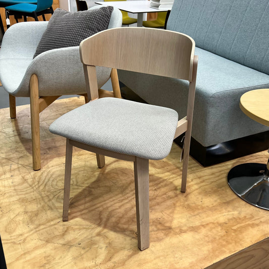 Fornasarig Wolfgang Wood Chair with Upholstered Seat