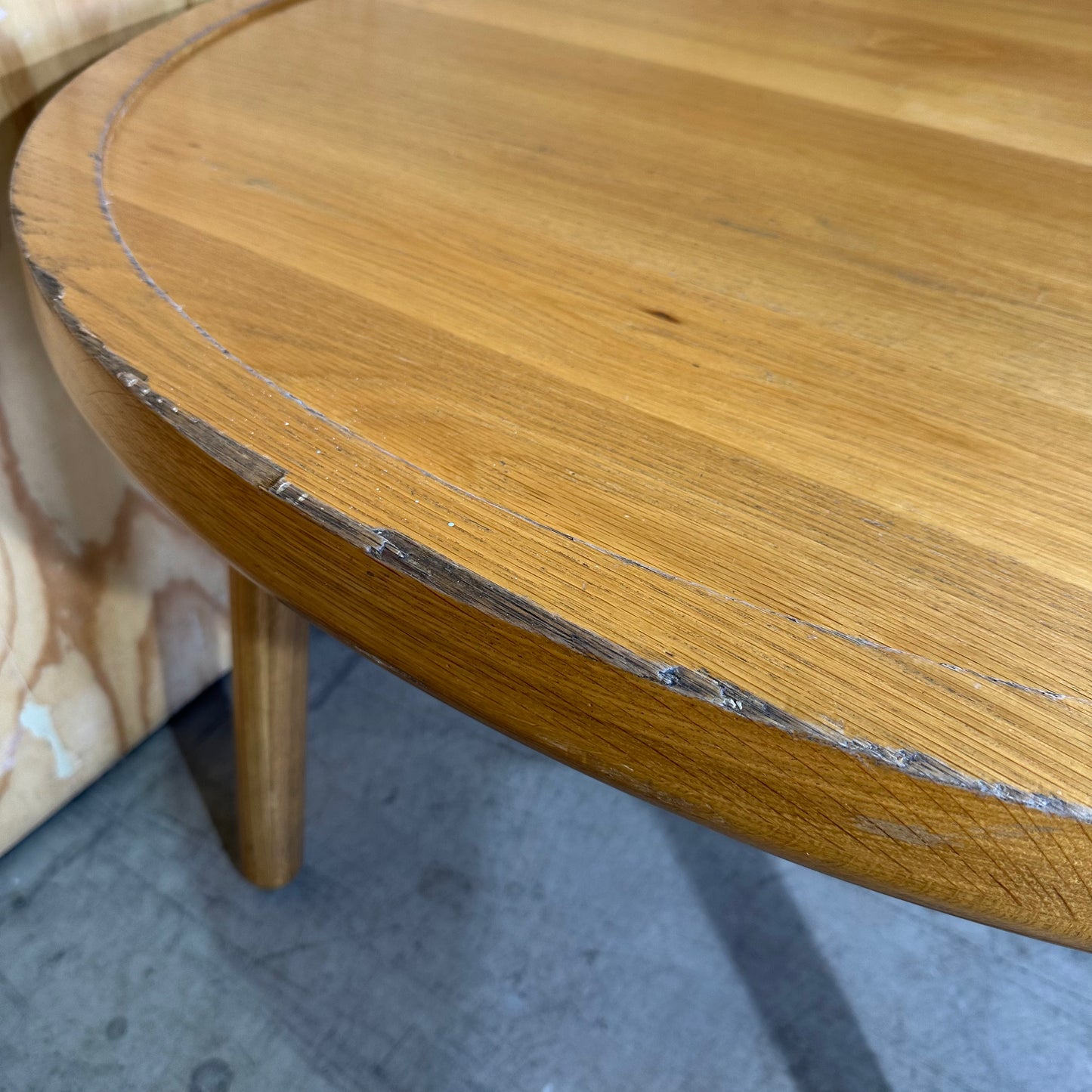 Large Timber Round Table (Warped)
