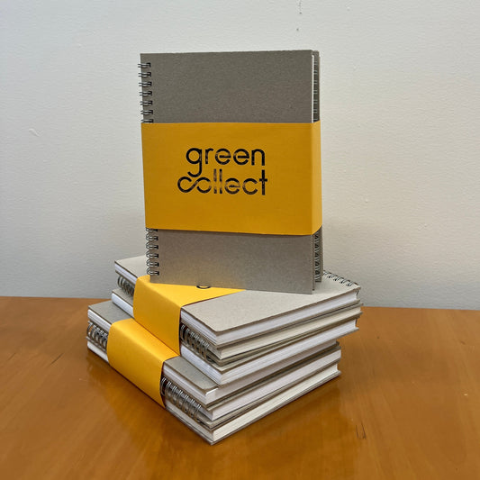 Green Collect Plain Upcycled A5 Notebooks - 3 Pack