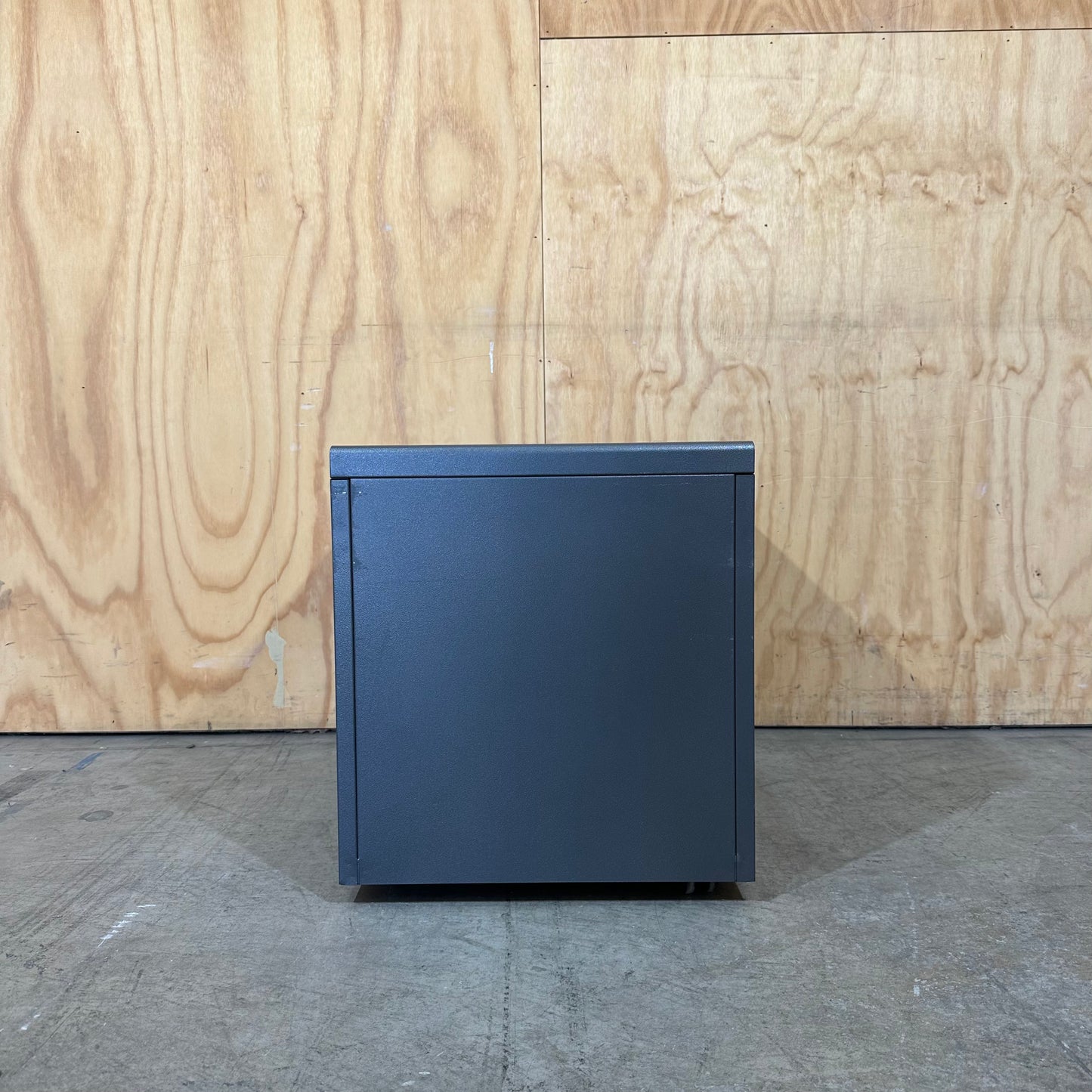 Dark Grey Metal 2 Drawer Pedestal