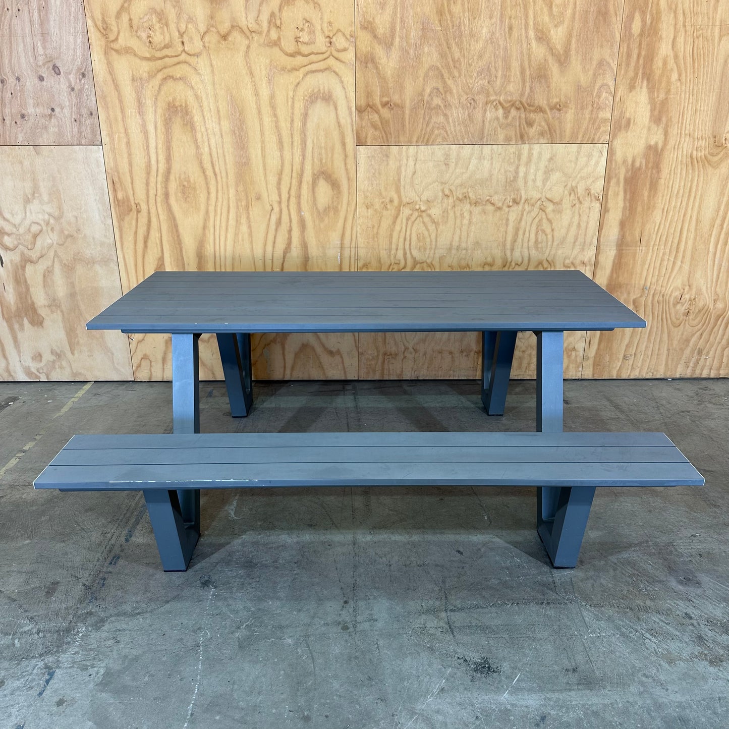 6-Seater Aluminium Bench & Table Setting