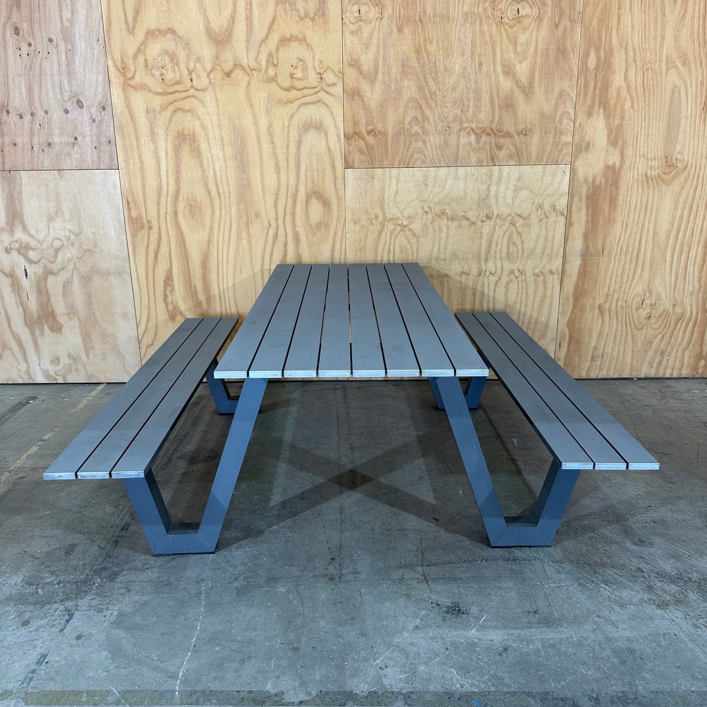 6-Seater Aluminium Bench & Table Setting