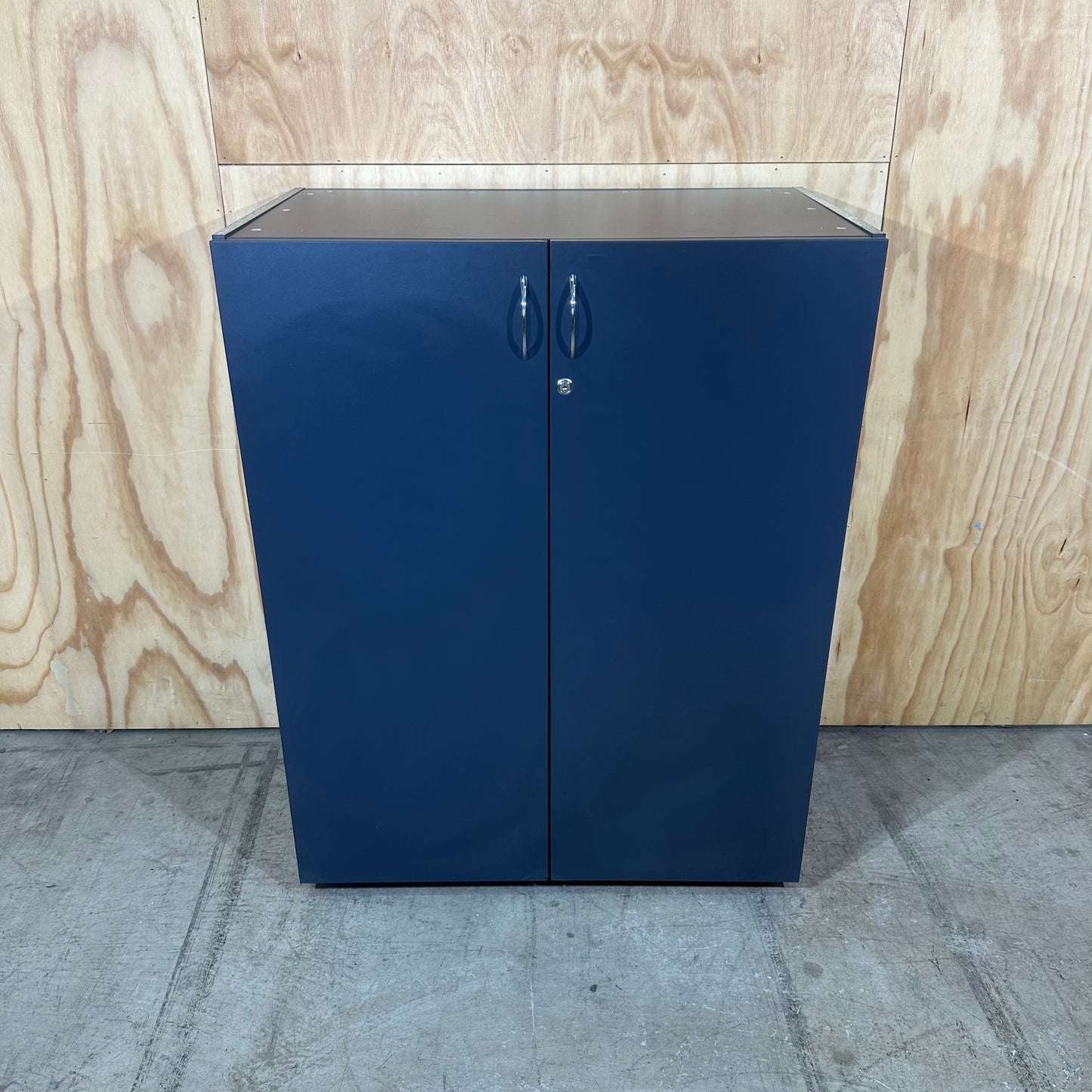 Two door charcoal cupboard