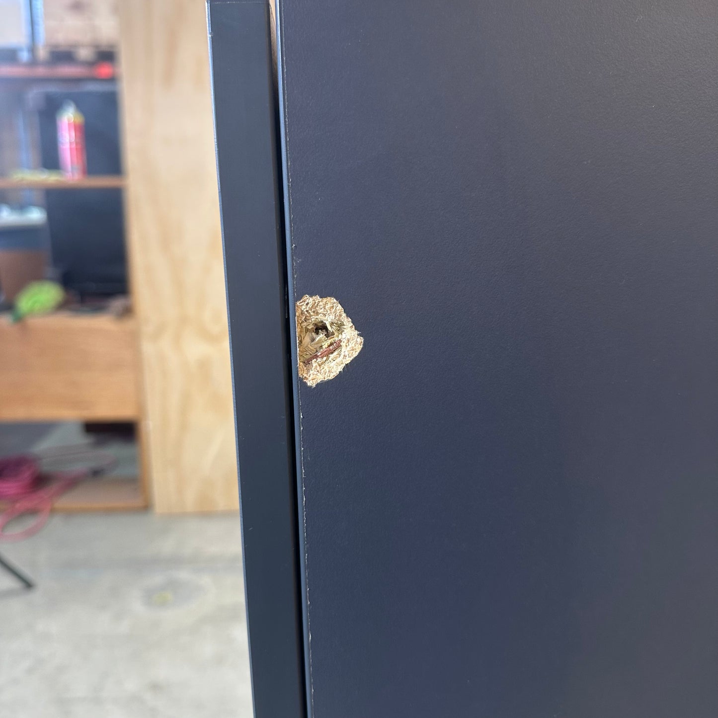 Two door charcoal cupboard