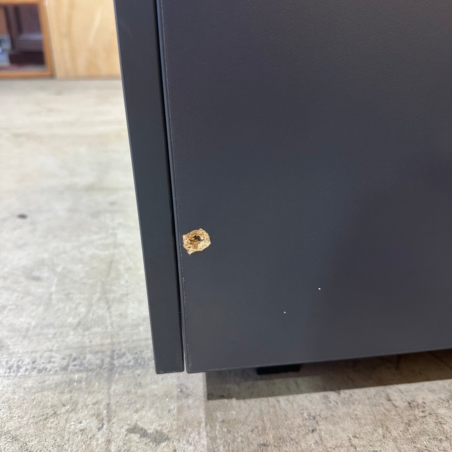 Two door charcoal cupboard