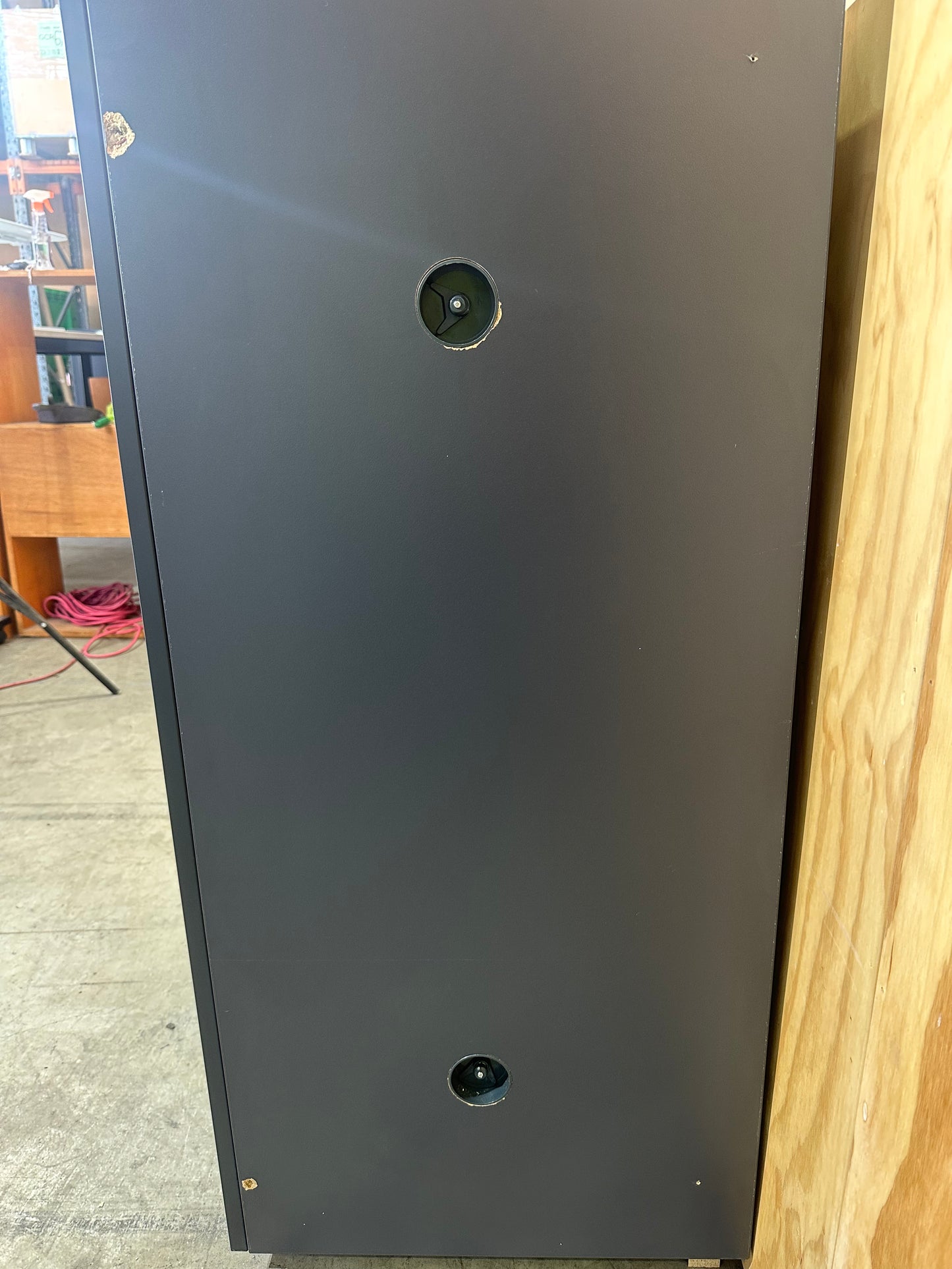 Two door charcoal cupboard