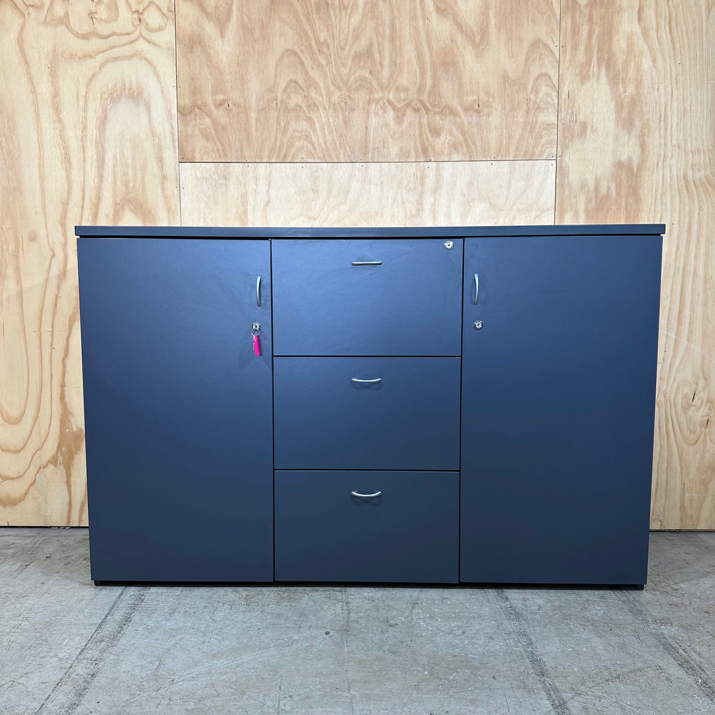 Large Grey Cupboard lockable with keys