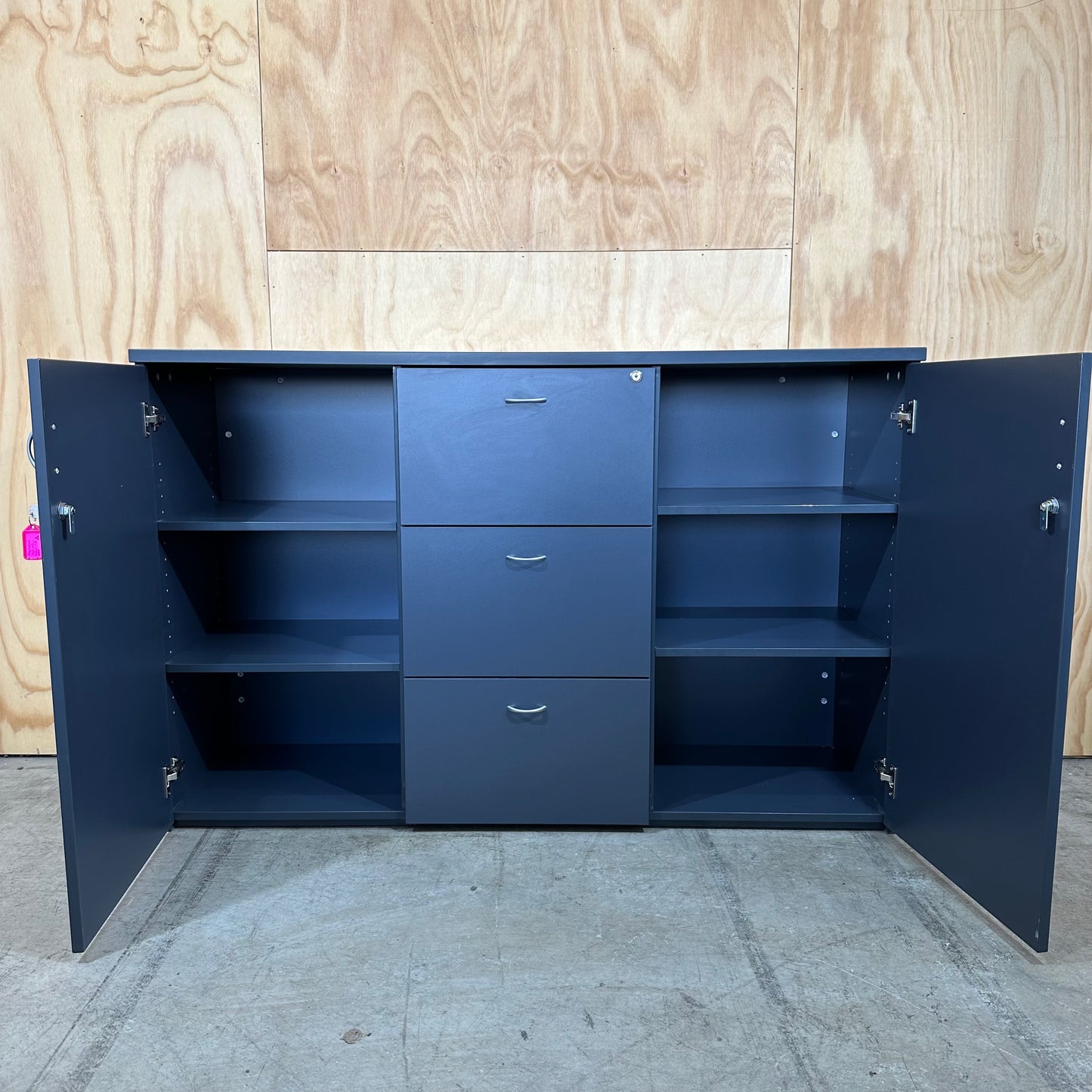 Large Grey Cupboard lockable with keys