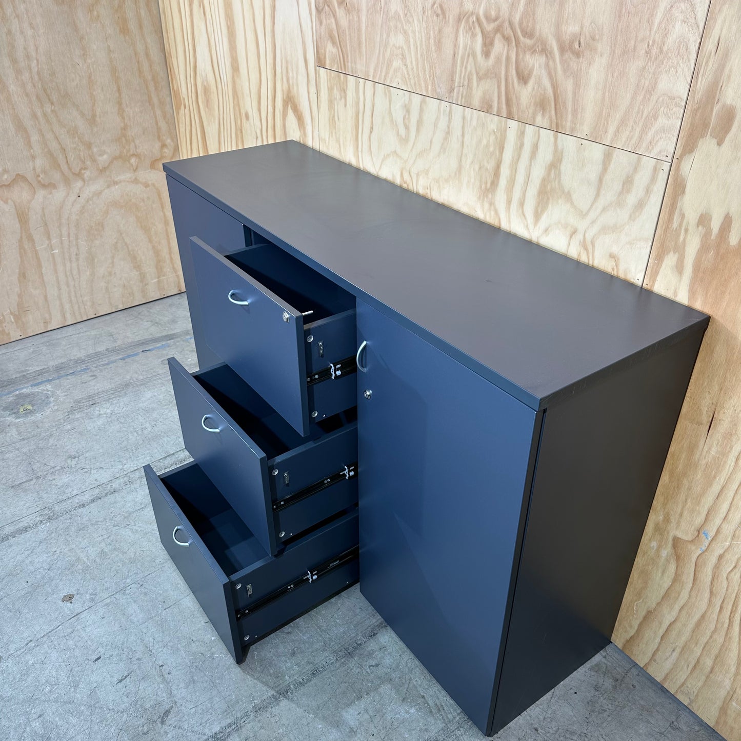 Large Grey Cupboard lockable with keys