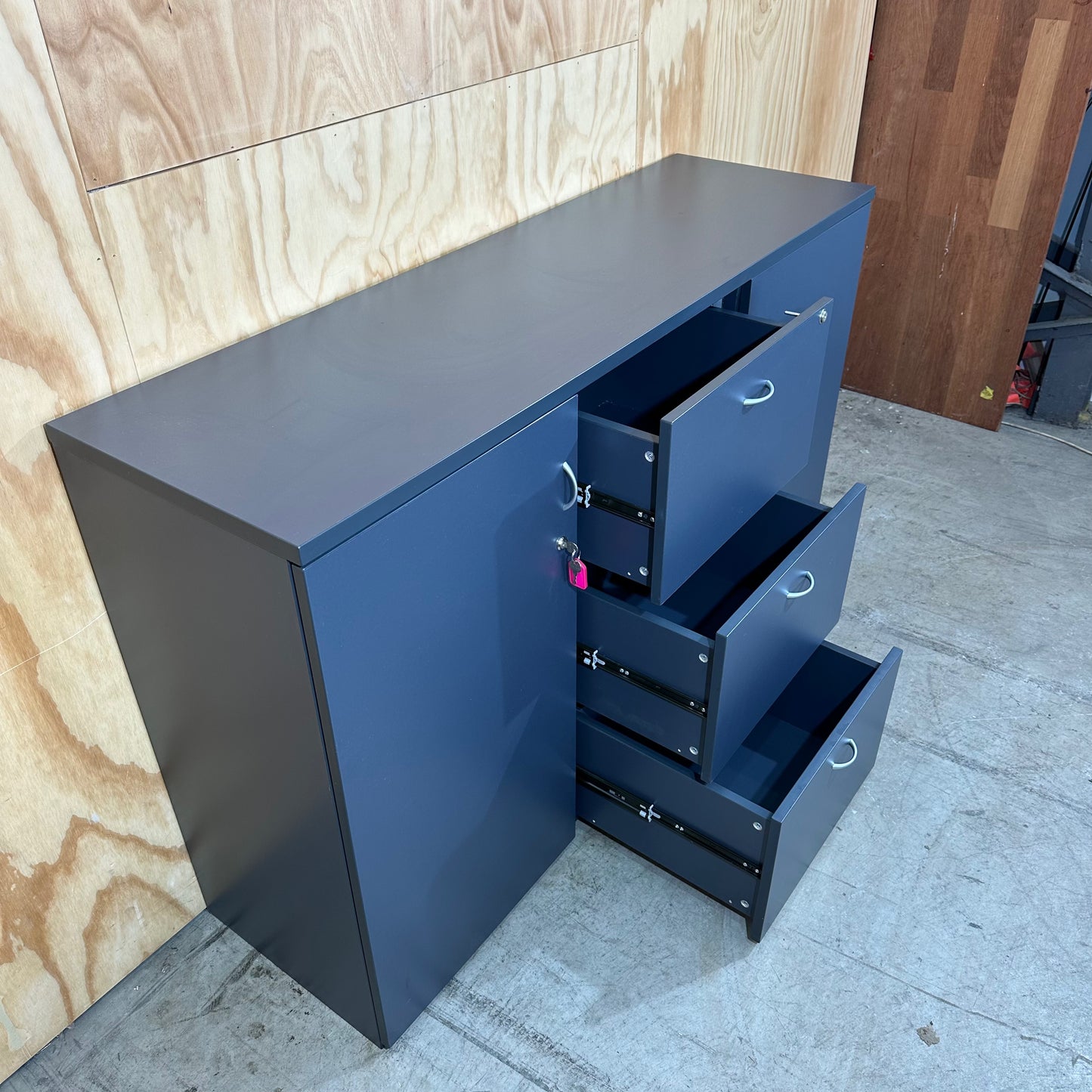 Large Grey Cupboard lockable with keys
