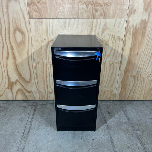Stilford filing cabinet black three drawers