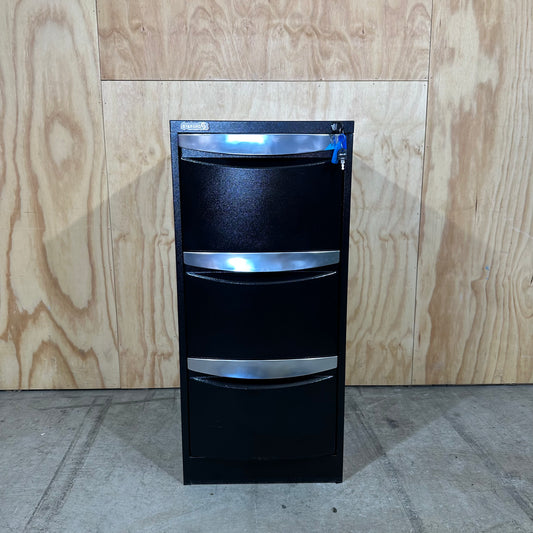 Stilford filing cabinet black three drawers