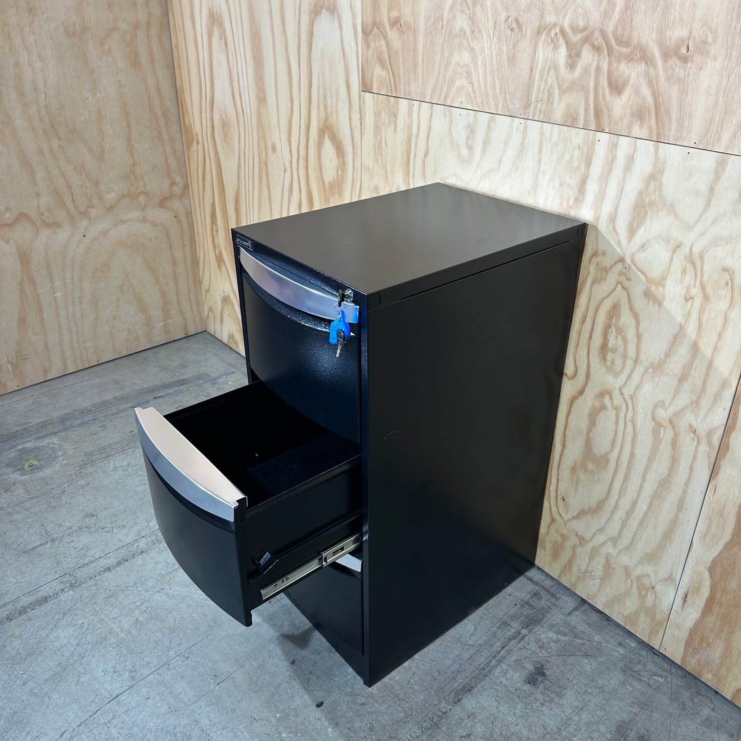 Stilford filing cabinet black three drawers