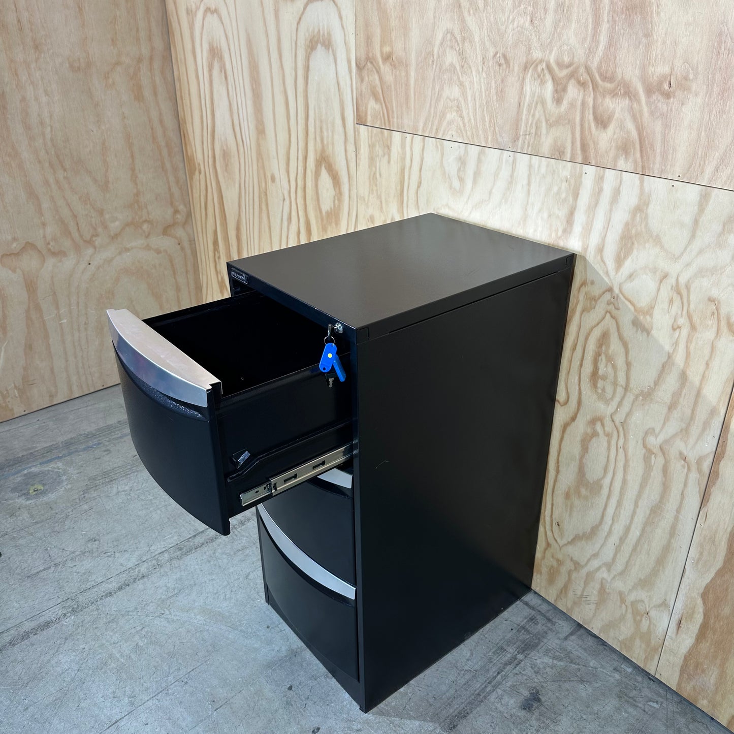 Stilford filing cabinet black three drawers