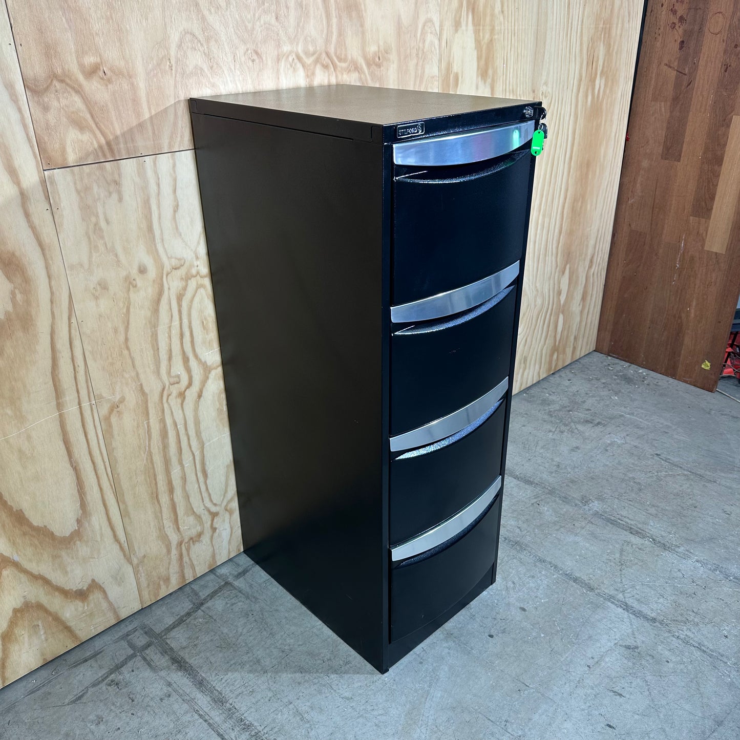 Stilford filing cabinet black four drawers