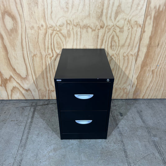 Black 2 drawer filing cabinet by Endurance